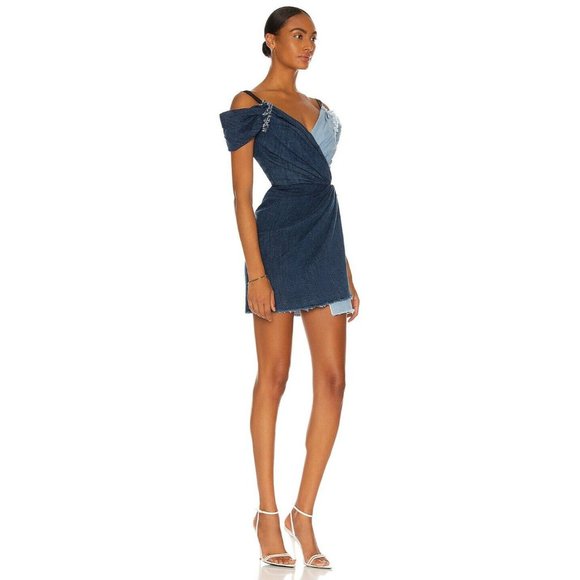 Dolce & Gabbana Patchwork Denim Wrap Dress - Picture 3 of 10